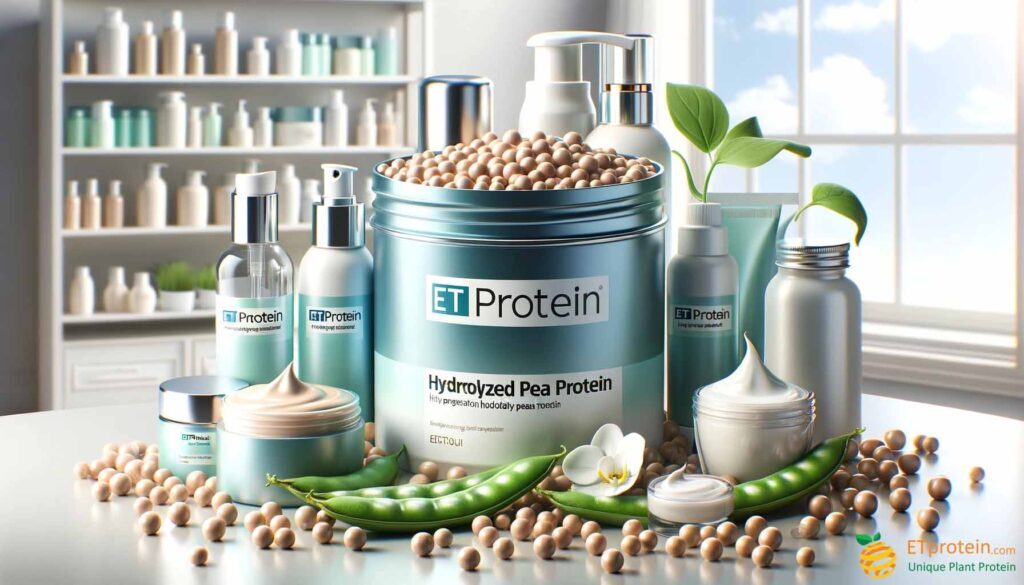Hydrolyzed Pea Protein in the Cosmetic Industry.Explore ETprotein's hydrolyzed pea protein in cosmetics: ideal for eco-friendly, hypoallergenic skincare and haircare products, enhancing natural beauty.