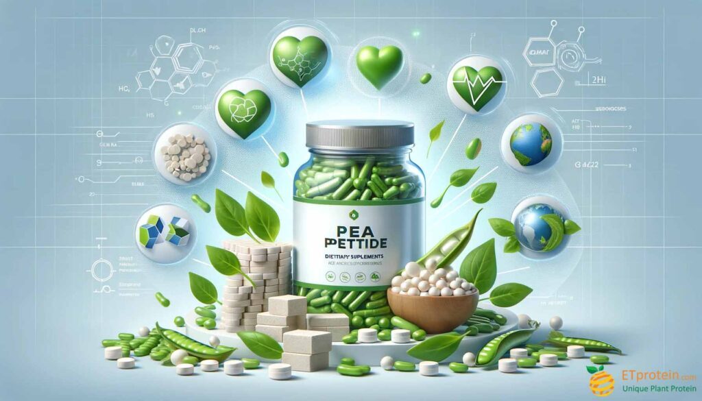 Pea Peptide in Dietary Supplements: A Nutritional Powerhouse. Uncover the benefits of ETprotein's pea peptide in dietary supplements, offering muscle support, heart health, and eco-friendly nutrition.