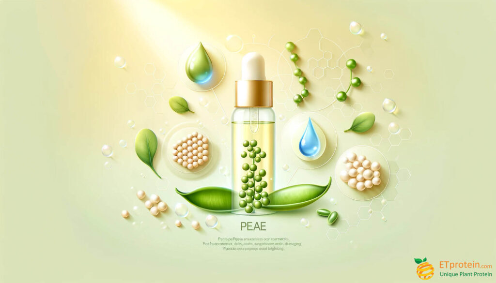 Pea Peptide in the Cosmetics Industry: The Emerging Skincare Revolution. Discover ETprotein's pea peptides in cosmetics, offering hydration, anti-aging, and eco-friendly solutions for innovative skincare.