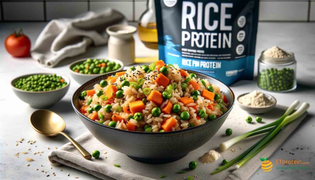 Protein Fried Rice: A Nutritious Twist on a Classic Dish.Discover the benefits of protein-rich fried rice with ETprotein's sustainable rice protein for a healthy, delicious, and balanced meal.