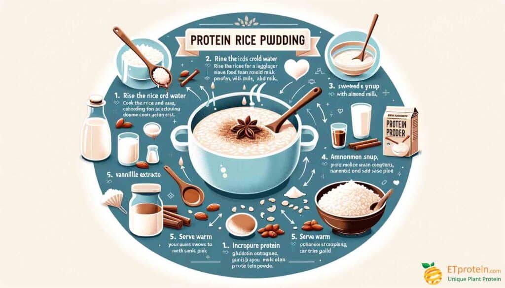 Rice Protein Pudding Recipe: Nutritious. Discover a delicious, protein-rich rice pudding recipe featuring ETprotein's rice protein, perfect for healthy, plant-based diets and fitness enthusiasts