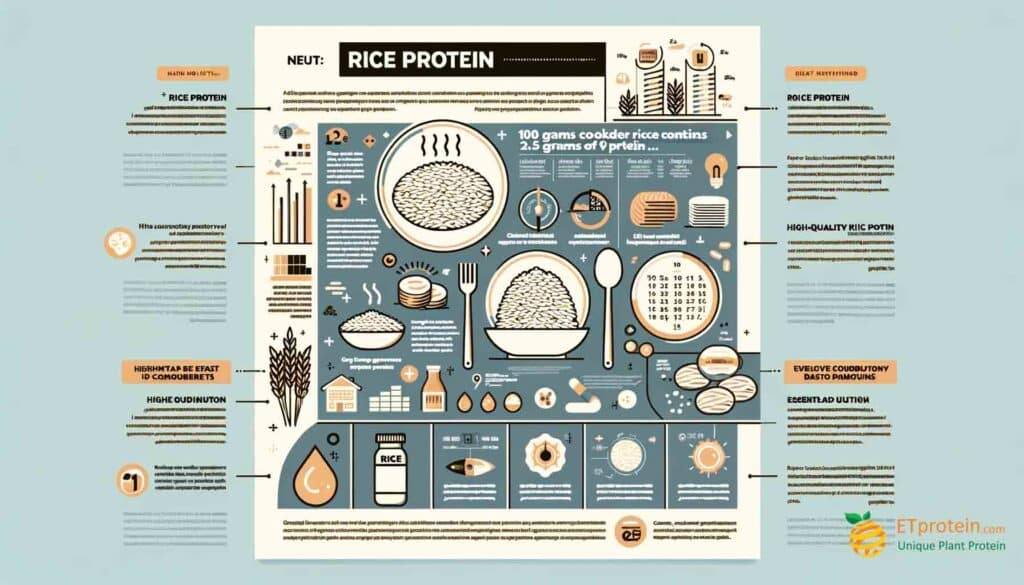 Protein in 100 Grams Cooked Rice: ETprotein's Superior Quality.Explore the protein in 100 grams cooked rice and discover the benefits of ETprotein's high-quality, nutritious rice protein.