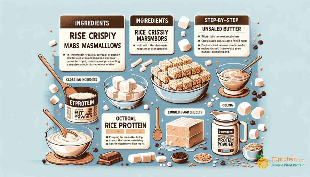 How to Make Rice Crispy Treats with Protein Powder.Learn to make delicious rice crispy treats with protein powder. Easy, healthy, perfect for snacks. Enhanced with ETprotein rice protein.