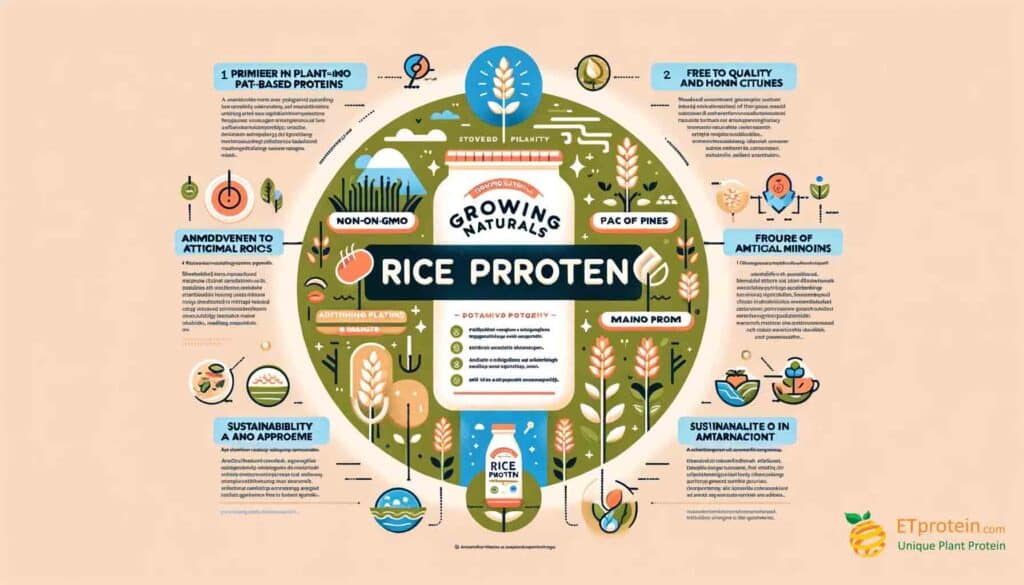 Growing Naturals Rice Protein: A Plant-Based Revolution.Explore the benefits of Growing Naturals Rice Protein for health, muscle building, and sustainable, allergen-free, plant-based nutrition.