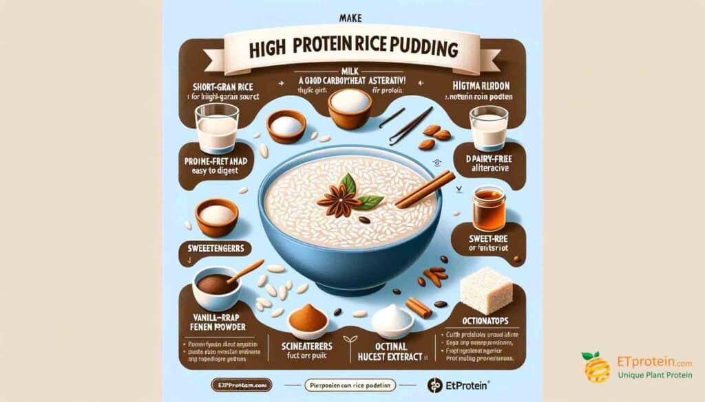 High Rice Protein  Pudding: A Nutritious Comfort Twist.Discover the benefits of High Protein Rice Pudding with ETprotein's rice protein for a healthy, delicious, muscle-building dessert.