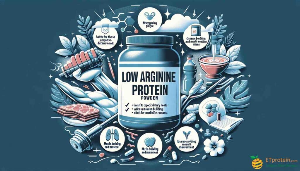 Protein Powder with Low Arginine: An Overview. Explore the benefits of low arginine protein powders, with a focus on ETprotein's rice protein for specific dietary needs.