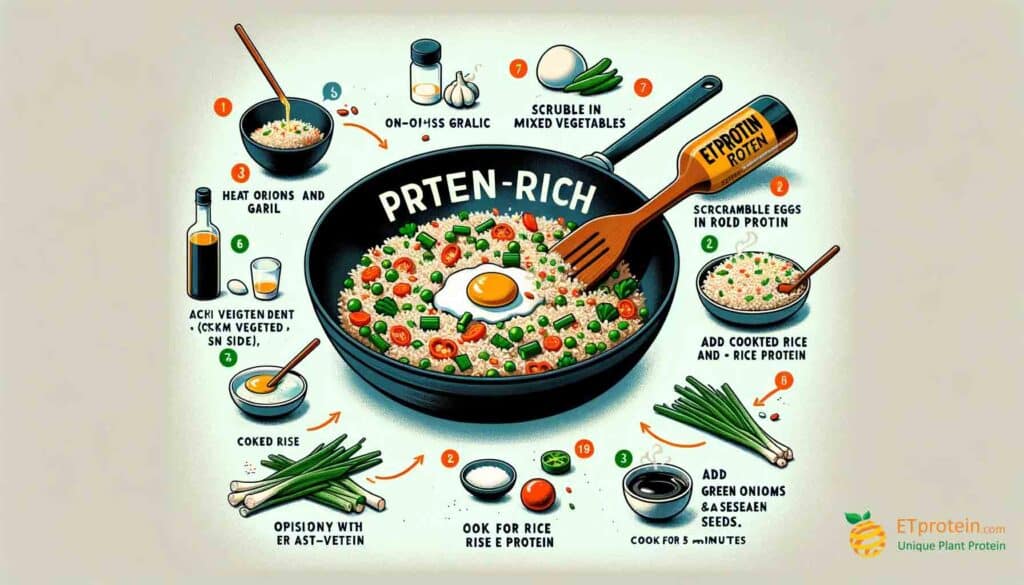 Protein Fried Rice: A Nutritious Twist on a Classic Dish.Discover the benefits of protein-rich fried rice with ETprotein's sustainable rice protein for a healthy, delicious, and balanced meal.