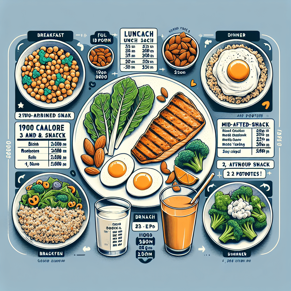 План питания на 1900 калорий с высоким содержанием белка - ETprotein