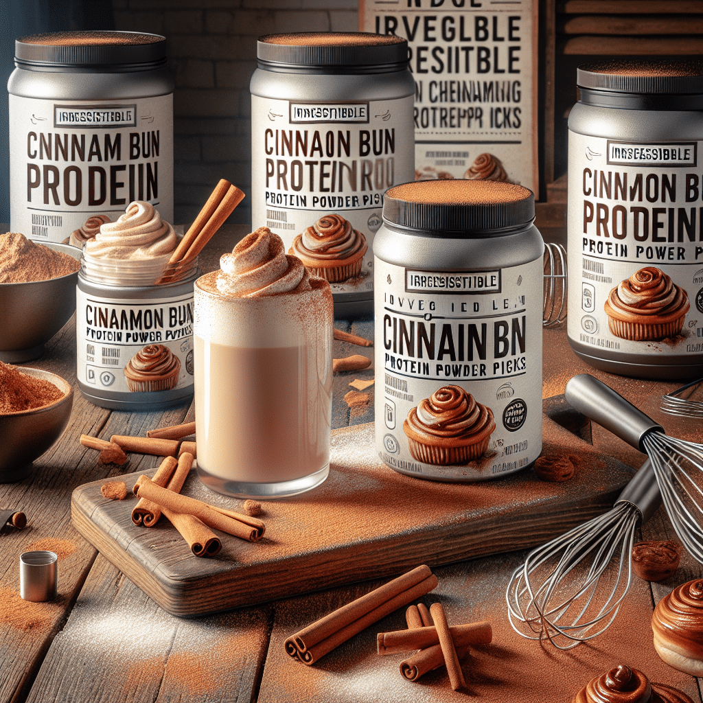 Indulge in Irresistible Cinnamon Bun Protein Powder Picks