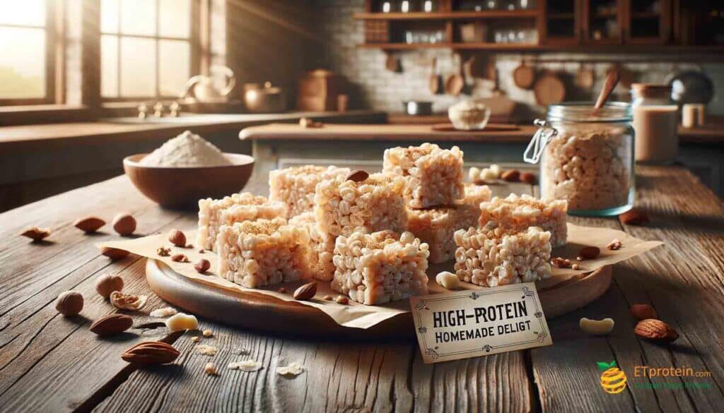 Homemade Protein Rice Crispy Treats: Tasty & Healthy Snack.Discover homemade protein rice crispy treats: a nutritious, delicious snack with high-quality ETprotein rice protein. Perfect for health-conscious snackers.