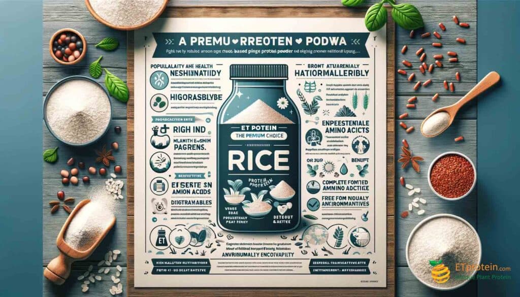 Best Rice Protein Powder: ETprotein's Superior Nutrition Choice.Discover the best rice protein powder with ETprotein: high-quality, organic, complete amino acids, sustainable, and perfect for all diets.