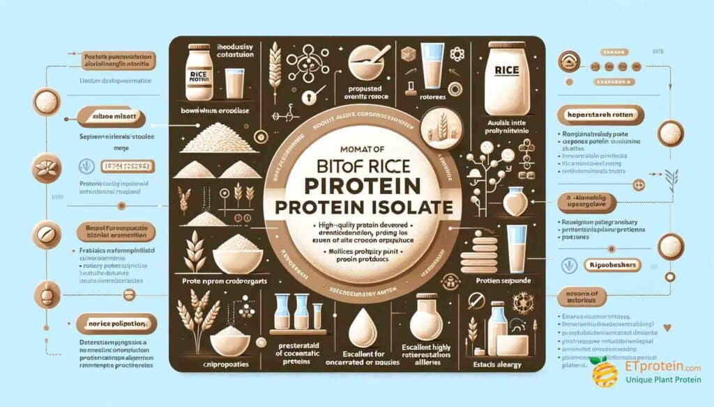 Rice Protein Isolate: Your Ultimate Guide.Discover the benefits of Rice Protein Isolate for muscle growth, weight management, and allergy-friendly nutrition with ETprotein's pure, sustainable option.