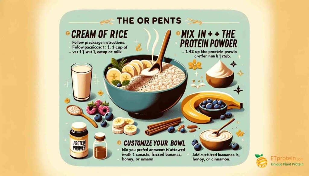 The Ultimate Guide to Cream of Rice with Protein Powder.Discover the benefits of cream of rice with protein powder for optimal health, fitness goals, and easy digestion with ETprotein's rice protein.