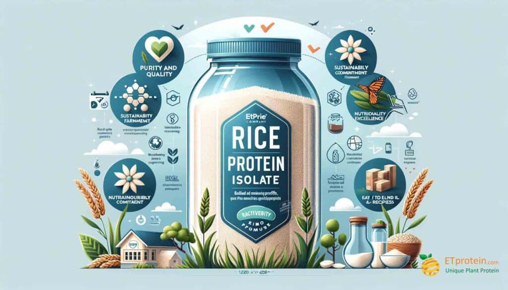 Rice Protein Isolate: Your Ultimate Guide.Discover the benefits of Rice Protein Isolate for muscle growth, weight management, and allergy-friendly nutrition with ETprotein's pure, sustainable option.