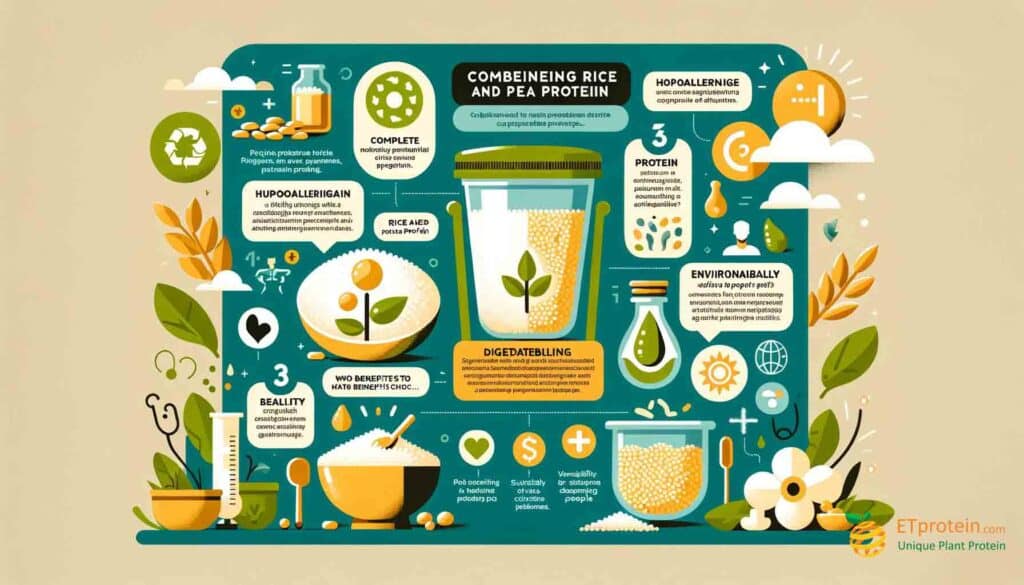 The Comprehensive Guide to Rice and Pea Protein Powder.Explore the benefits of rice and pea protein powders for muscle growth, dietary needs, and sustainability with ETprotein's high-quality products.