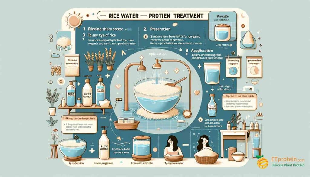 Rice Water Protein Treatment: Nourish and Transform Hair.Discover the benefits of rice water protein treatment for hair growth, strength, and shine with ETprotein's organic rice protein.