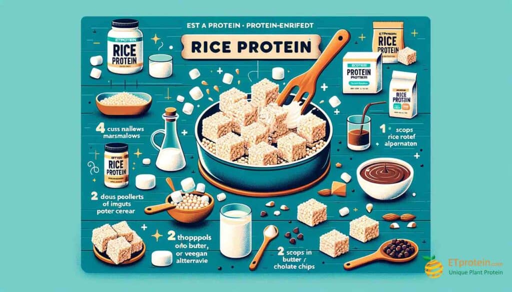 Protein Rice Crispy Treats: Nutritious & Delicious.Discover the benefits of protein rice crispy treats for a healthy, delicious snack. Boost nutrition with ETprotein's high-quality rice protein.