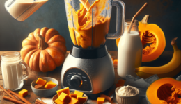 Pumpkin Protein Smoothie Blending