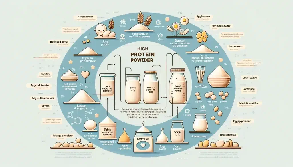 Development Of High Protein Nutritional Powder For Infants And Young Children.Exploring the development of a high-protein nutritional powder for infants by Hubei Xiangfan, focusing on its formula and production process.