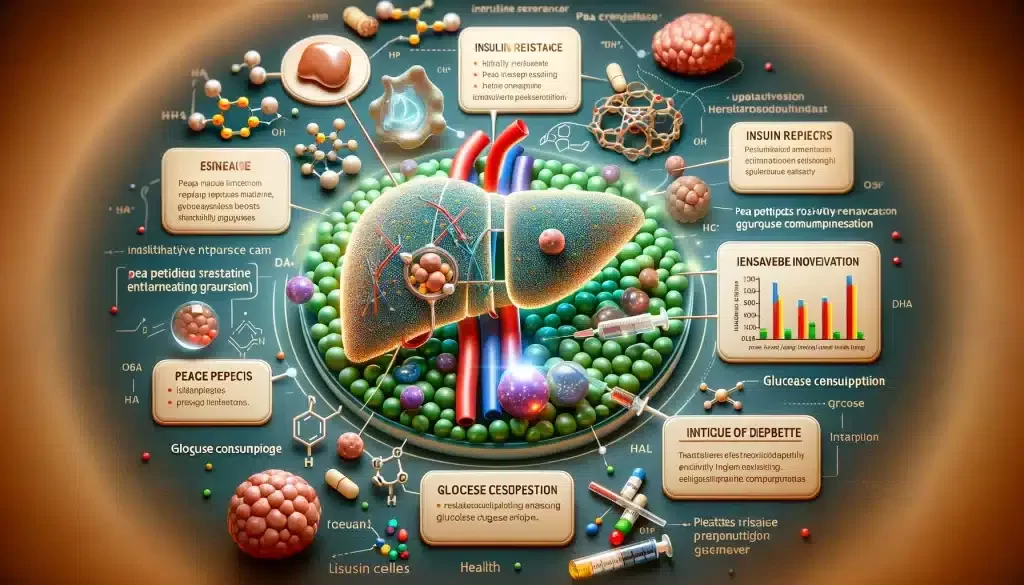 Study on the effect of pea peptide in alleviating the formation of insulin resistance.Explore the role of pea peptides in reducing insulin resistance in liver cells, offering promising diabetes treatment insights and health benefits.