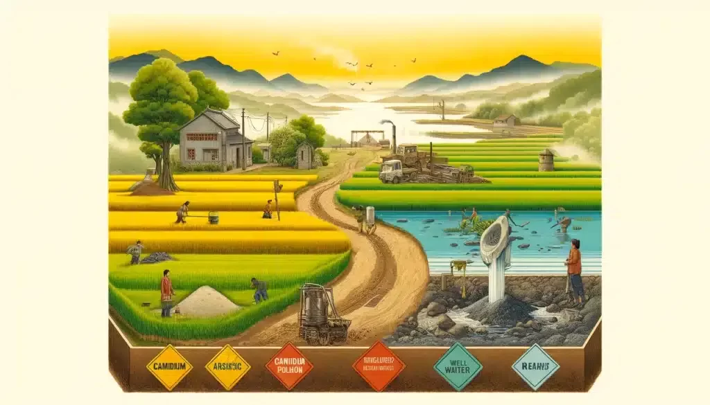 Heavy Metal Pollution in Southern Jiangsu's Soil and Water.Exploring heavy metal pollution in southern Jiangsu's soil and its impact, with findings on cadmium, arsenic, and lead levels, and remediation recommendations.