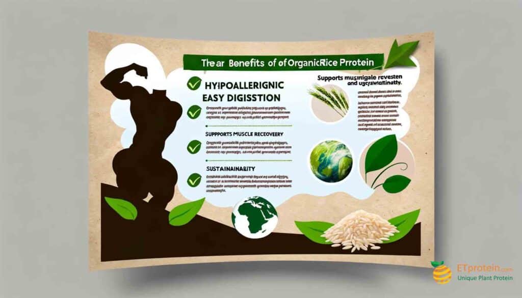 The Essential Guide to Organic Rice Protein.Explore the benefits of organic rice protein with ETprotein's pure, sustainable, hypoallergenic options for health and muscle recovery.