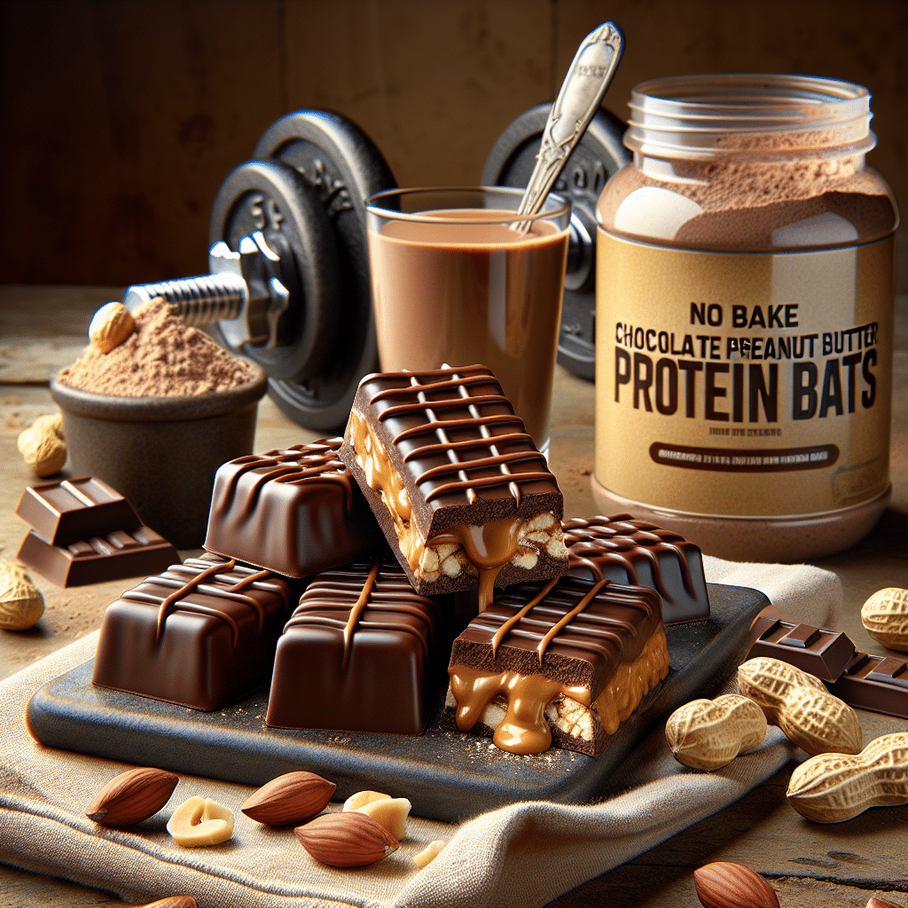 No Bake Chocolate Peanut Butter Protein Bars: Easy Muscle Treats -ETprotein