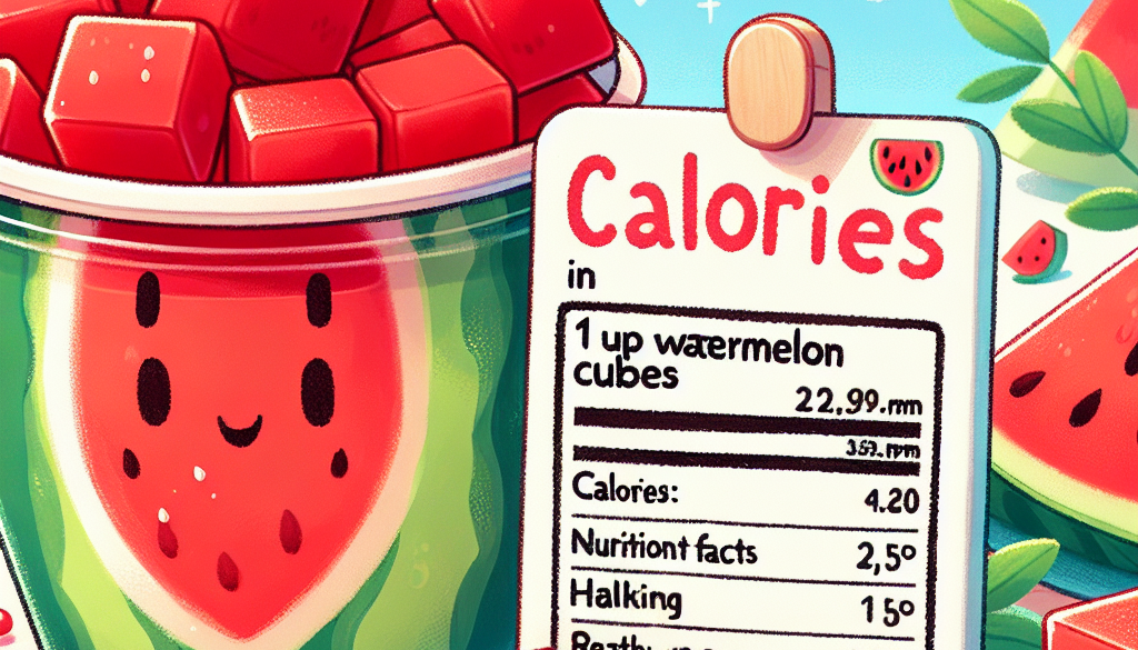 Calories in 1 Cup Watermelon Cubes: Snack Idea