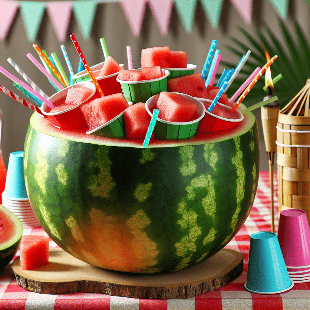 Cups in a Watermelon: Party Planning Made Easy