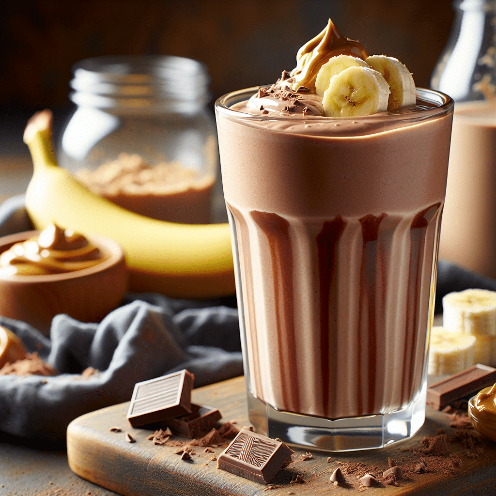 Chocolate Banana Peanut Butter Protein Shake: Creamy Dreamy Fitness