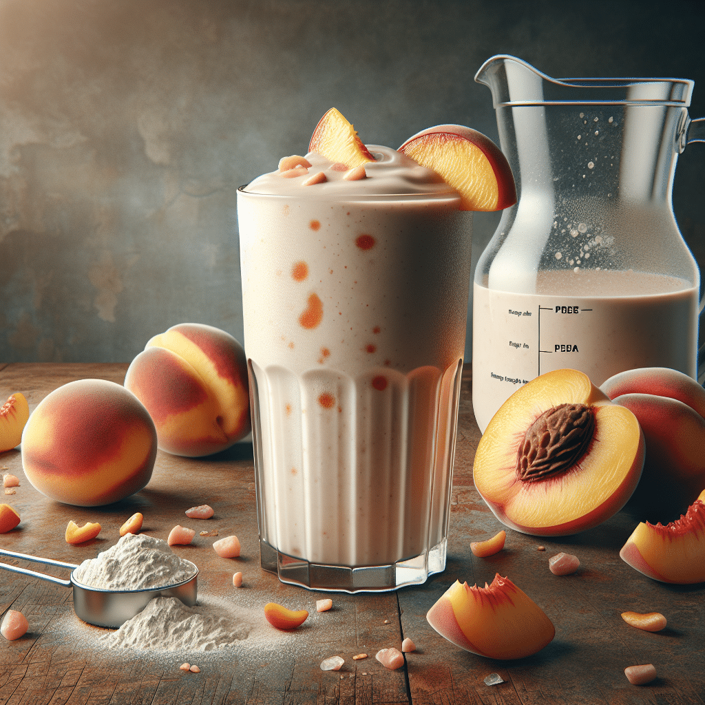 Peaches and Cream Shake: Protein-Infused