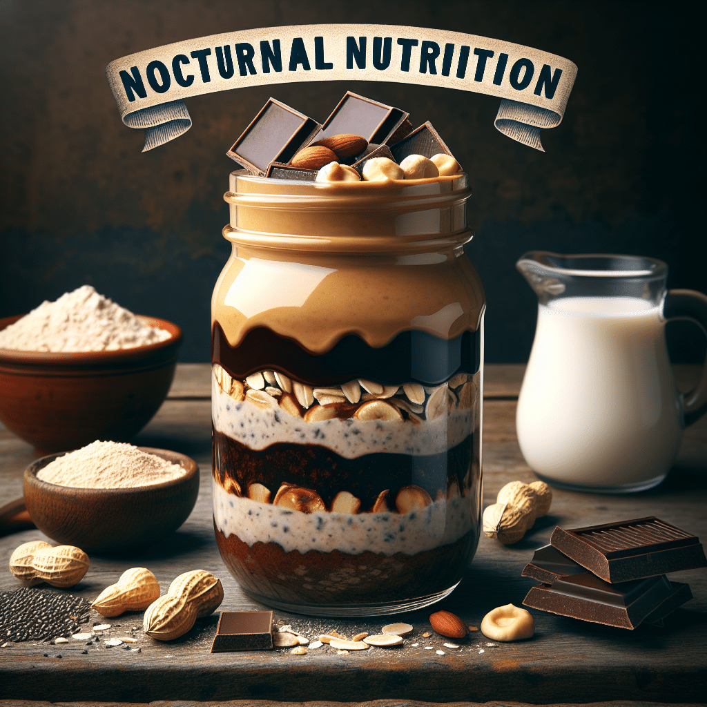 Chocolate Peanut Butter Protein Overnight Oats: Nocturnal Nutrition