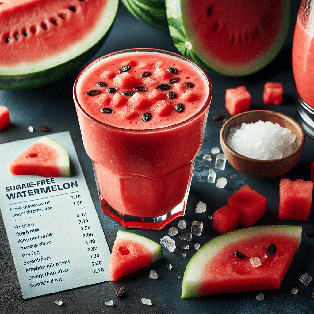 Sugar-Free Watermelon Smoothie: Calorie-Smart Recipe