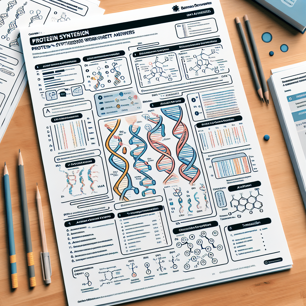 Protein Synthesis Worksheet Answers PDF: Educational Resource Guide