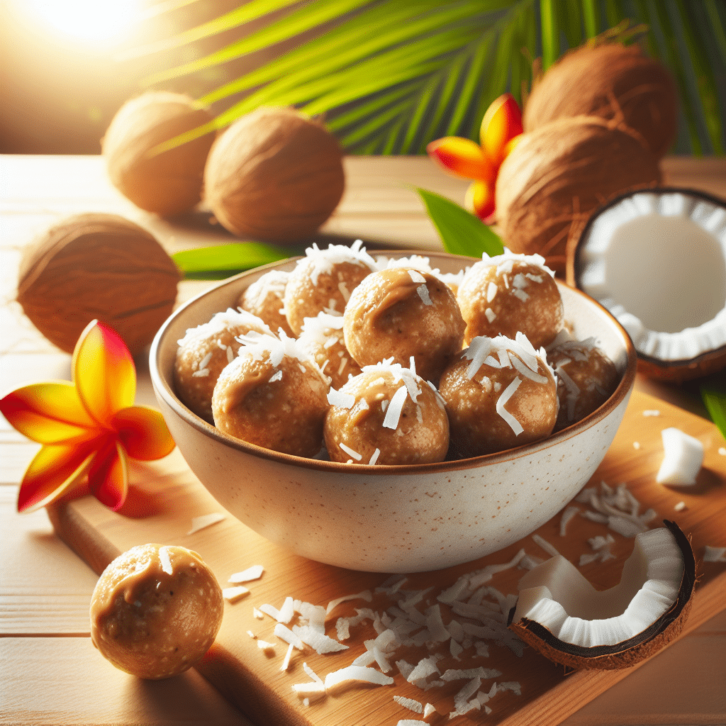 Peanut Butter Coconut Protein Balls: Tropical Protein Treats