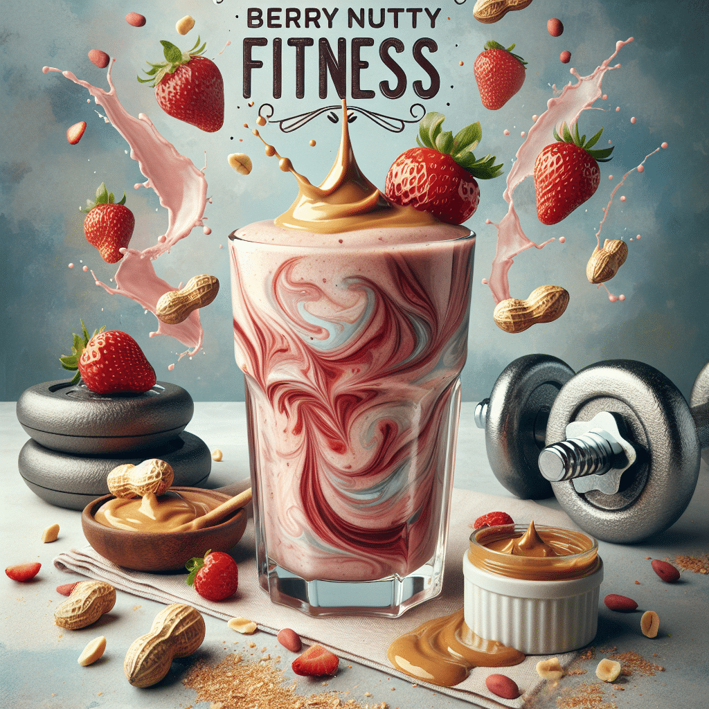 Strawberry Peanut Butter Protein Smoothie: Berry Nutty Fitness