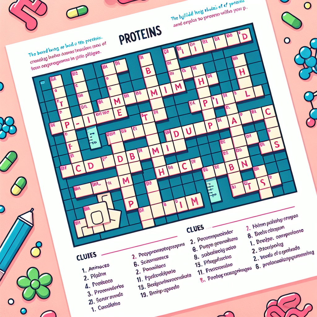 Building Blocks of Protein Crossword: Fun Educational Puzzle -ETprotein