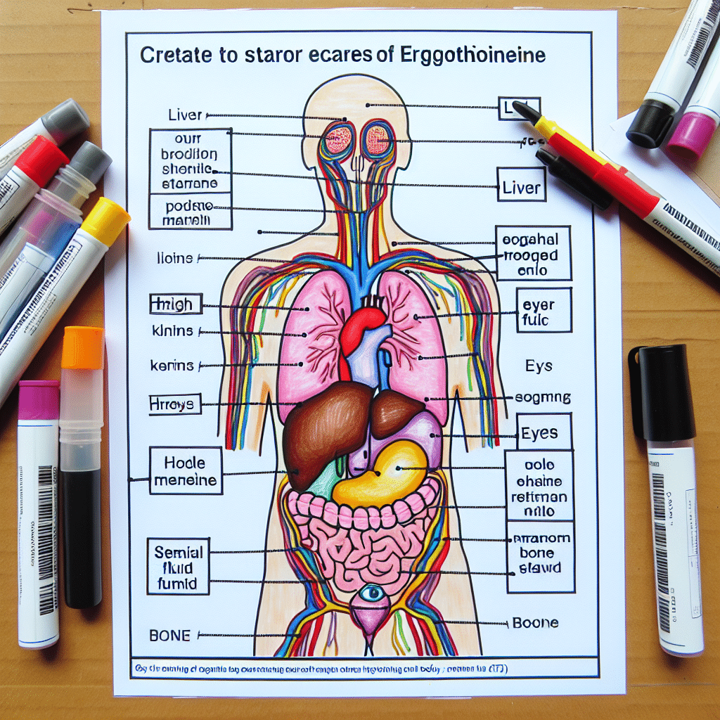 Where is ergothioneine stored in the body?