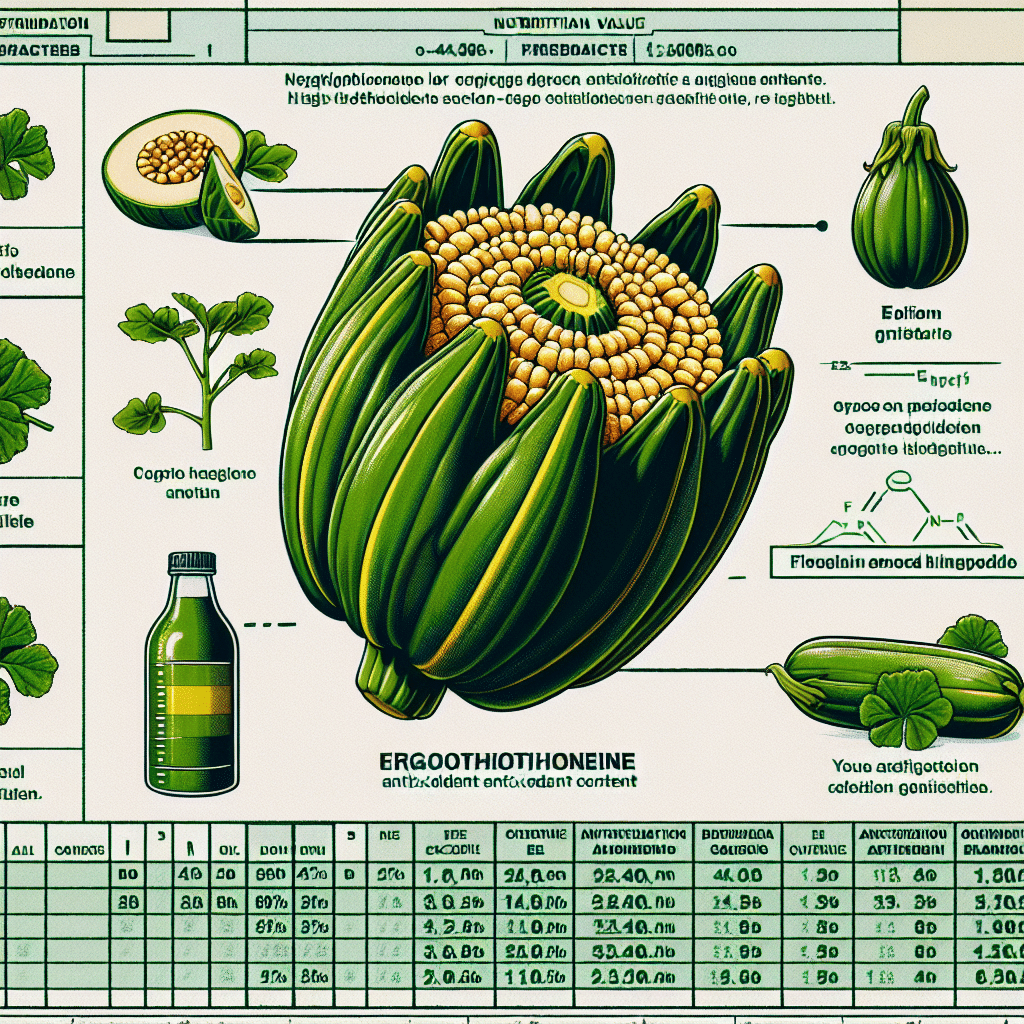 Which vegetable contains the most powerful ergothioneine antioxidant?