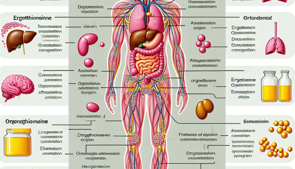 Where is ergothioneine stored in the body?