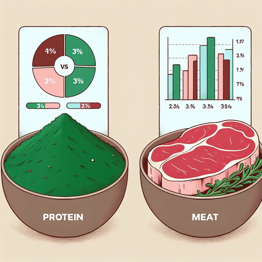 В спирулине больше белка, чем в мясе? -ETпротеин