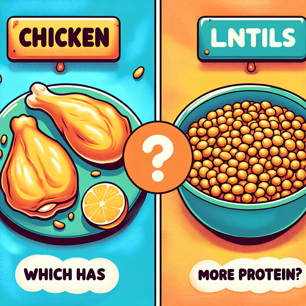 В чем больше белка: в курице или чечевице? -ETпротеин