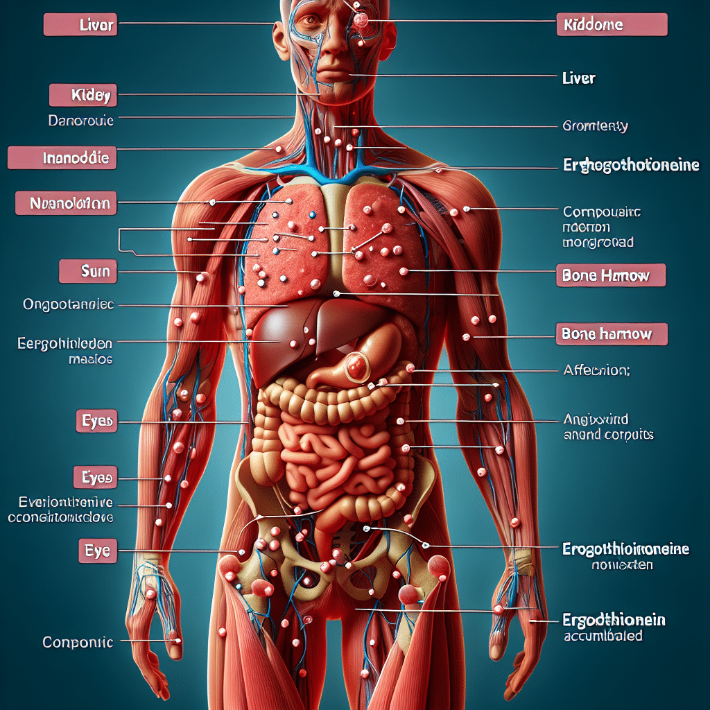 Where is ergothioneine stored in the body?