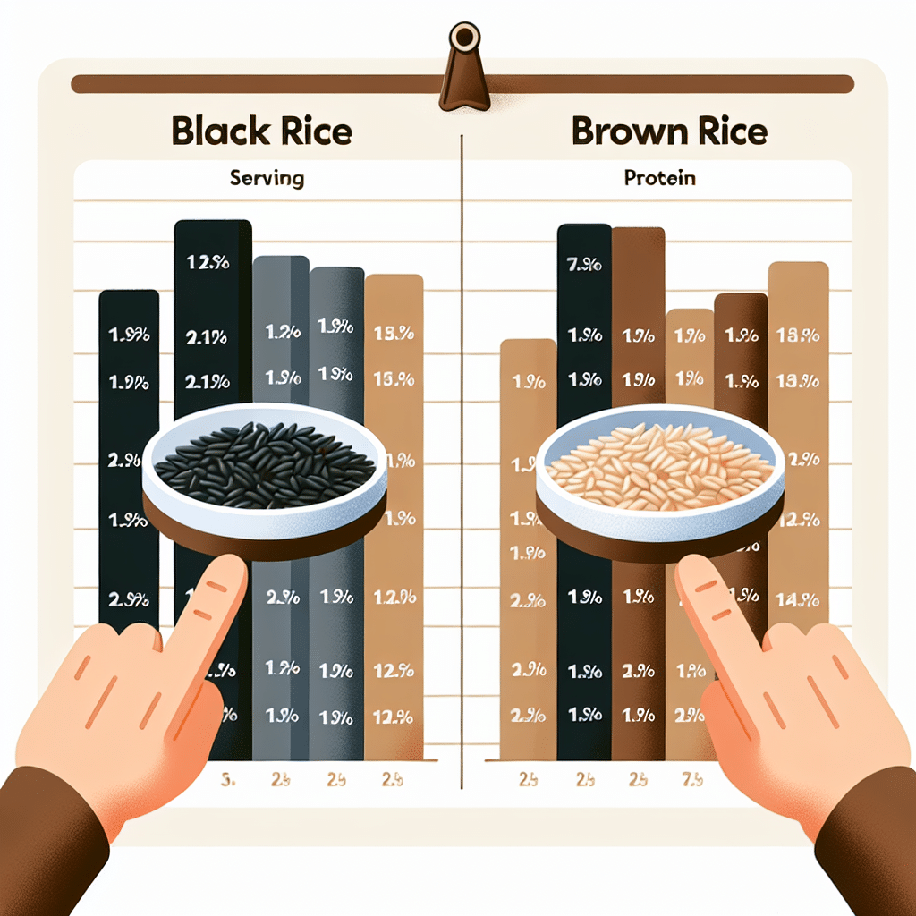 Does black rice have more protein than brown rice?