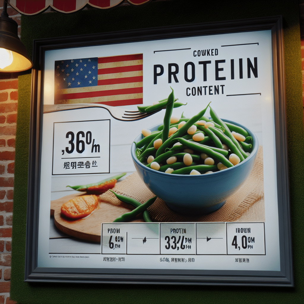 How Much Protein Is In A Cup Of Cooked Greerbeans?