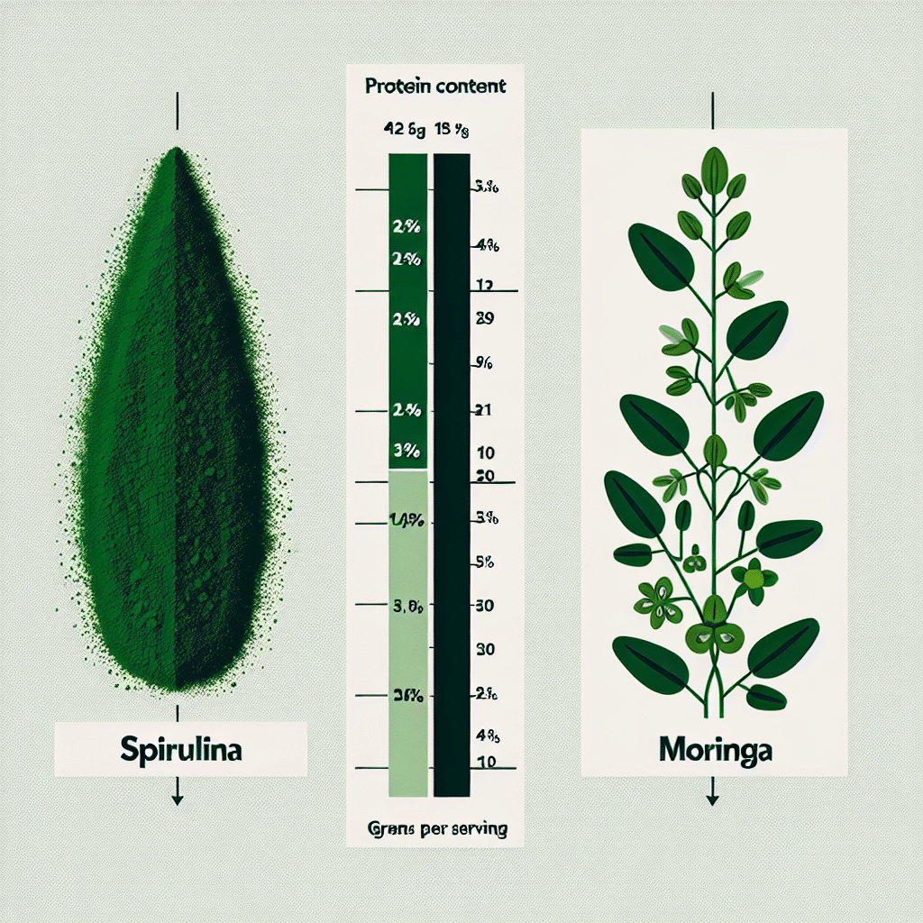 В чем больше белка: спирулине или моринге? -ETпротеин