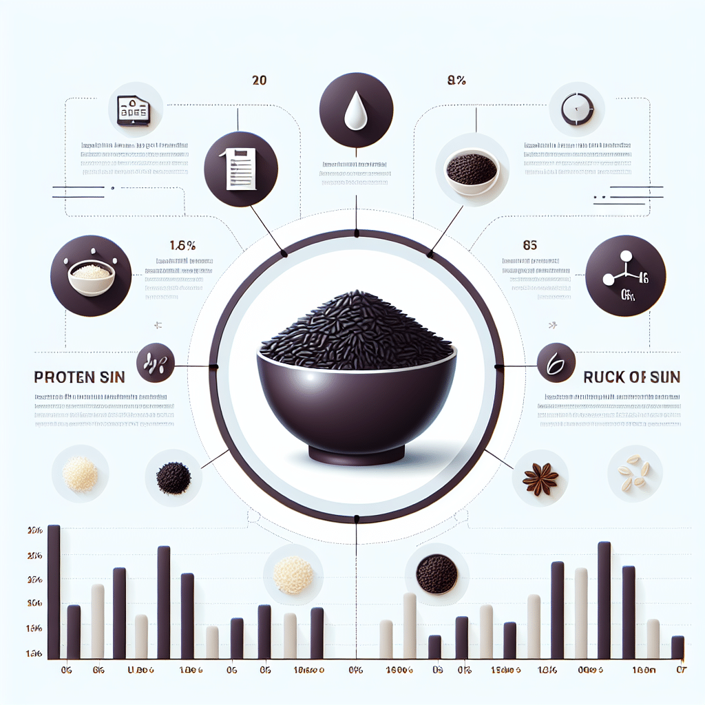 ls black rice high in protein?