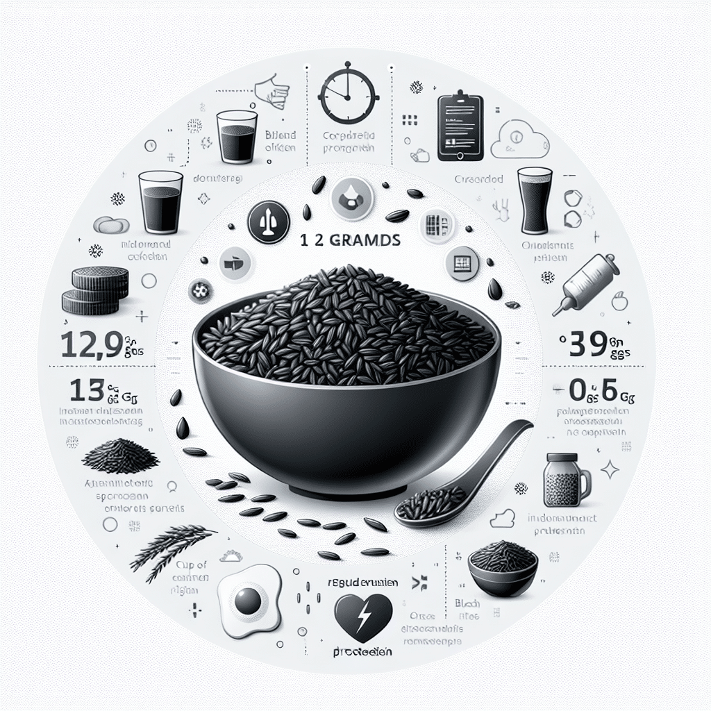 How much protein is in a cup of cooked black rice?