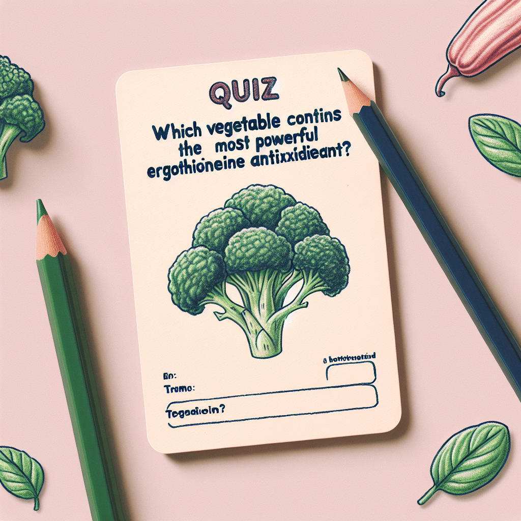 Which vegetable contains the most powerful ergothioneine antioxidant?