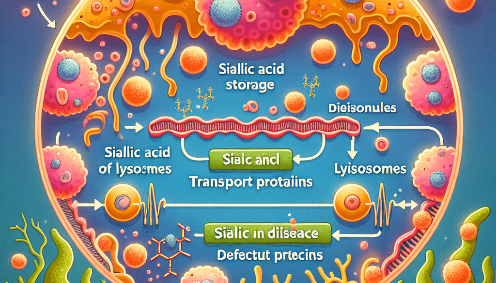 What is the cause of sialic acid storage disease?